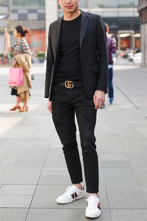 hombre cinturon gucci|gucci swag outfit for men.